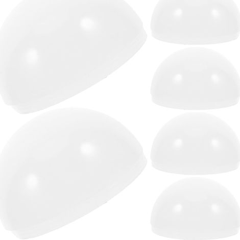 Lot de 6 Diffuseurs de Lampe LED en PC Blanc, Design Plat et Demi-cercle Anti-buée, Diffusion Lumière pour Éclairage Intérieur Élégant (1/5)