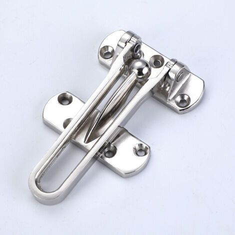 Lntyq Loquet de Porte pour sécurité de la maison, barre oscillante, verrous de porte d'entrée secondaire pour maison, hôtel, appartement (Argenté) (1/5)
