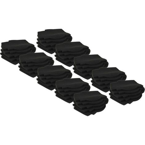 vhbw 50x Luftfilter Ersatz für Lunos 2/FSI-R, 39721 für Lüfter, Badlüfter, Ventilator, Lüftungsgerät - Schwarz