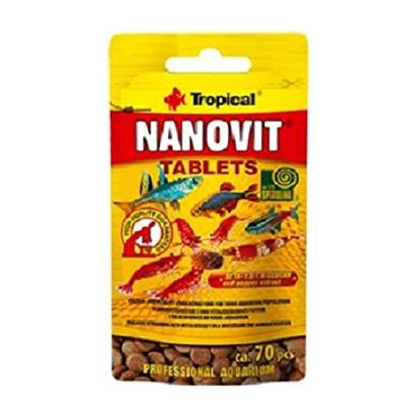 TROPICAL NANOVIT TABLETTEN AQUARIUMFUTTER 70 STÜCK 4ER SET