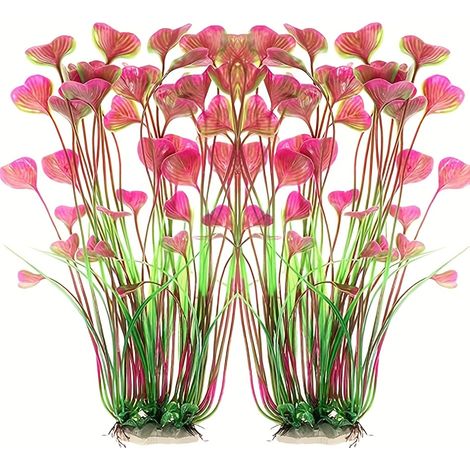 Lot de 2 plantes d'aquarium en plastique pour décorer les aquariums plantes d'aquarium artificielles pour décorer les aquariums. (1/2)