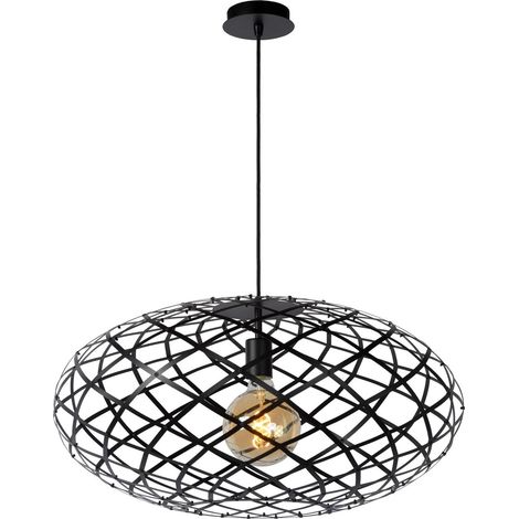 Lucide WOLFRAM - Pendelleuchten - Ø 65 cm - 1xE27 - Schwarz (1/5)