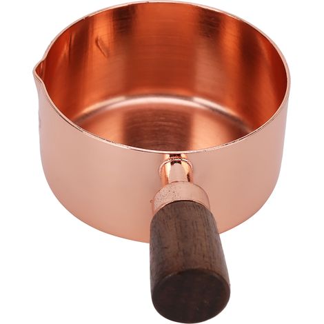 Saucentopf mit Holzgriff, roségoldener Edelstahl, für die Küche, 1/3 Tasse (1/5)
