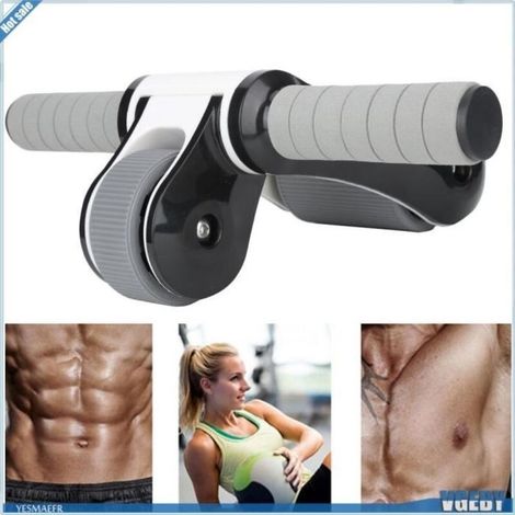 2-Wheel Abdominal Wheel - Stable Design - Home Fitness Equipment with Knee Mat (1/4)