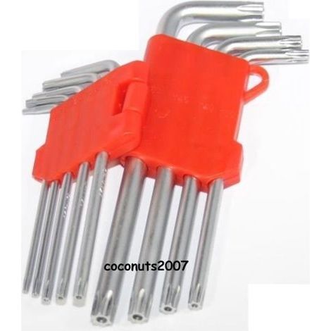 Jeu de clés Torx percées - COBYE - Chrome Vanadium - 9 pièces - Dimensions variées - Résistant à la corrosion