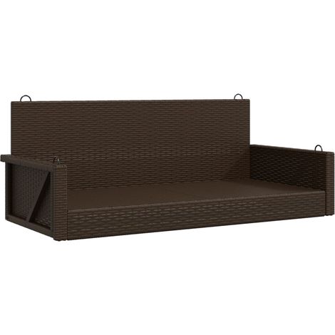 Maison Exclusive - Hängebank Braun 119x56x48 cm Poly Rattan