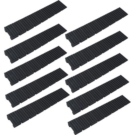Set of 10 Plastic Wedges for Furniture with Built-in Predetermined Break Points, Durable, Odourless, Can Be Easily Adjusted in Length (Black) (1/5)