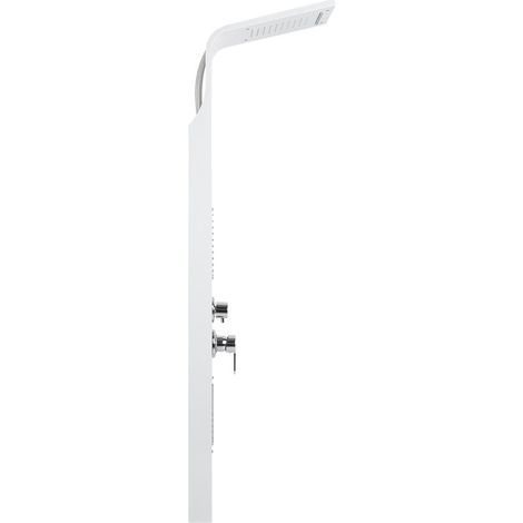Edelstahl Duschset Duschpaneel Duscharmatur Regendusche Duschgarnitur 140207cm Weiß (1/5)