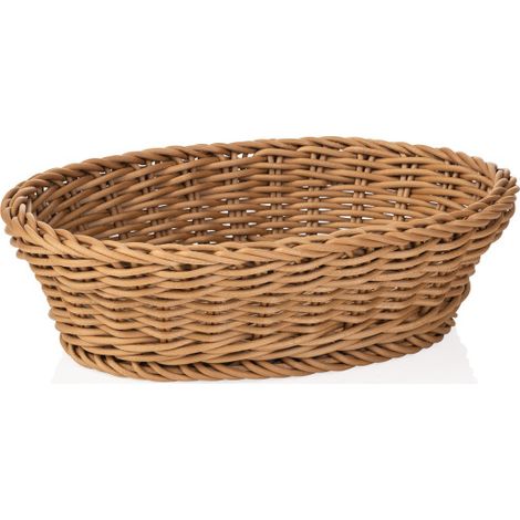 Panier ovale 25 x 19 cm H 6,5 cm marron polypropylène WEAVER PRO - Was Germany (1/2)