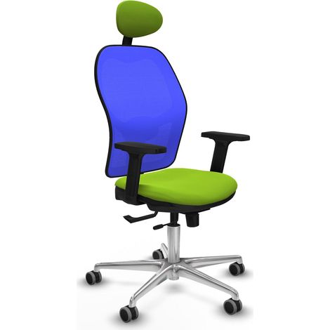 Sedia da ufficio piqueras y crespo Jorquera blu pelle sintetica (1/2)