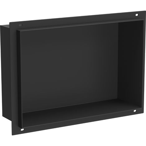 Mexen X-Wall-NR mensola da incasso senza cornice 30 x 20 cm, nera - 1971302010 (1/5)