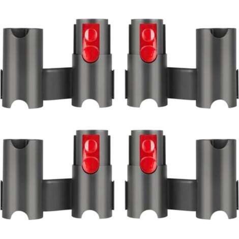 Set di 4 supporti per accessori per aspirapolvere Dyson, robusto e facile da usare, supporto per riporre gli accessori degli aspirapolvere Dyson, ampia compatibilità, per Dyson V7 V8 V10 V11 V15 (nero