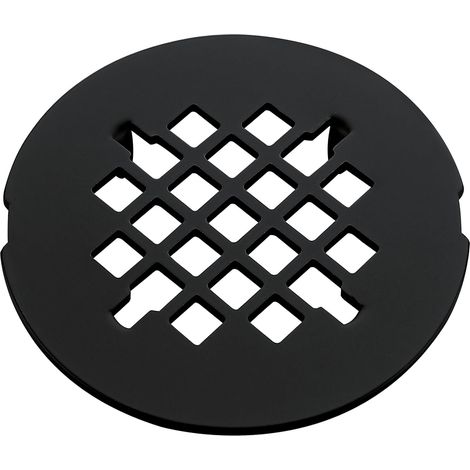 Tapa de desagüe redonda a presión para ducha, de acero inoxidable (negro mate), para baños y cuartos de ducha, resistente a los olores. (1/5)
