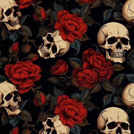 Tela decorativa para exteriores Oxford - Motivo de calavera I DX4663 (1/5)