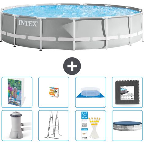 Prism Frame Pool Rund - 457x107 cm - 9-teilig S525