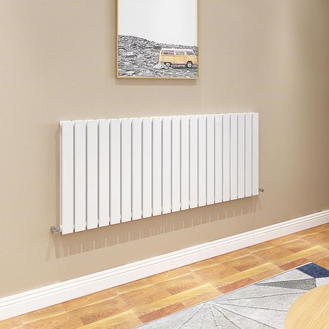 AICA Flat Panel Radiator 600x1428mm Central Heating Double Horizontal Stylish White (1/5)