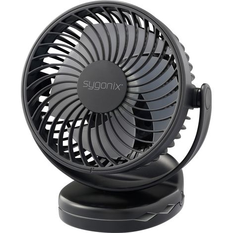 Sygonix  Akku-Ventilator  4 W  Schwarz mit Akku (1/5)