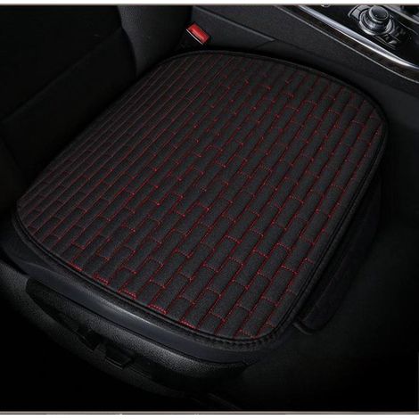 Cuscino per sedile auto per sedili anteriori e posteriori, coprisedile universale, traspirante e antiscivolo, protezioni per sedili auto per auto, SUV e camion, set da tre pezzi in nero e rosso (1/5)