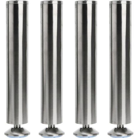 Quatre pieds de meubles robustes et réglables, adaptés aux armoires, canapés, penderies, tables basses, et comprenant une fonction spécifique pour la salle de bain. (1/5)