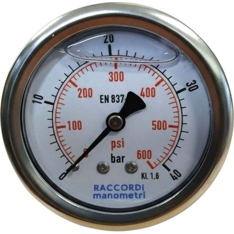 Manometro posteriore da 40 bar con filettatura MG3-63 da 1/4". (1/5)