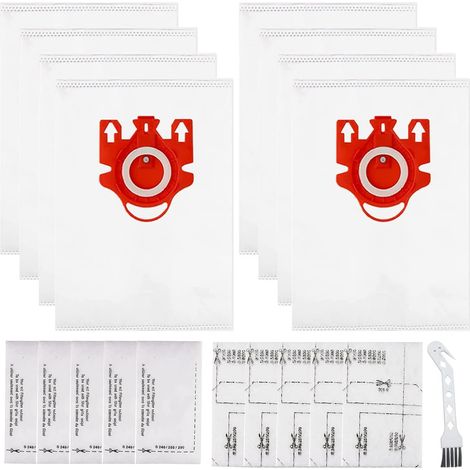 Lot 8 sacs + 5 filtres moteur + 5 filtres évacuation – pour Miele HyClean 3D Efficiency FJM – C1 / C2 / S700 / S4000 / S6000 (1/5)