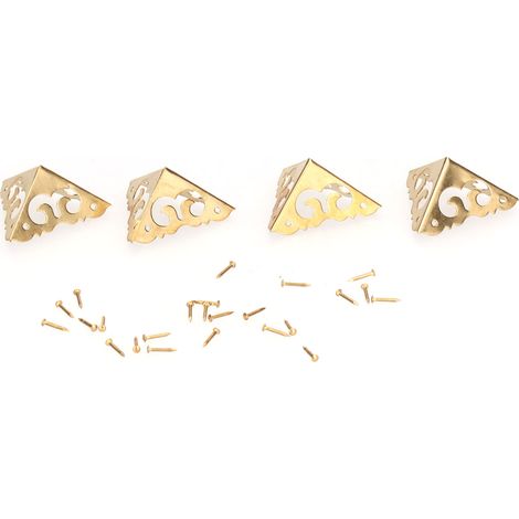 Set mit 4 Eckenschützern aus Messing für Gepäckstücke, Kantenschutz für Koffer, robustes Zubehör (1/5)