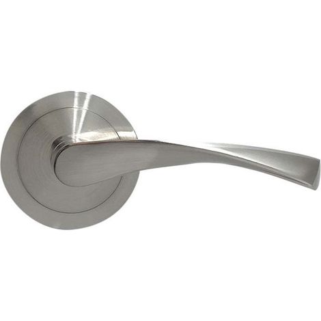 Griff mit Rosette (Ø6,5 cm) in Nickel satiniert  MICEL 07082