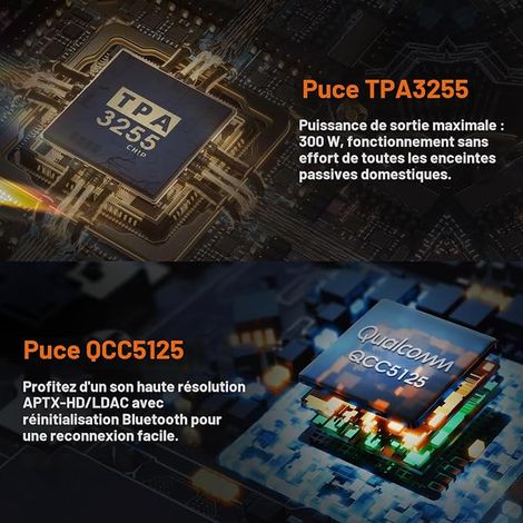 Bluetooth Amplifier Amplificateur à Tube TPA3255 pour Home Theater Audio System (1/3)