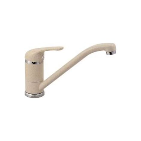 Nettuno due miscelatore lavello monoforo con canna orientabile - Finitura Terra di francia + cromo ND182TF