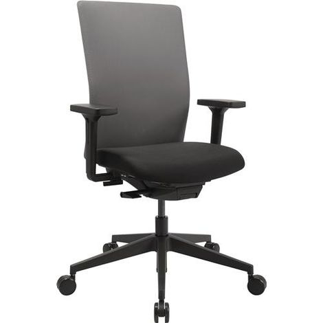 Sillón  de oficina  sincrónico  negro/gris  420-540mm  con  respaldo  Cap.  110kg  TOPSTAR (1/2)