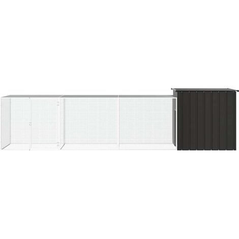 Maison Exclusive - Gabbia per Polli Antracite 400x91x100 cm Acciaio Zincato (1/5)