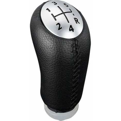 Pommeau de levier de vitesse manuel pour Renault Clio III 2005-09, Megane 2 Laguna 2003-09, cuir noir, avec adaptateur (1/4)