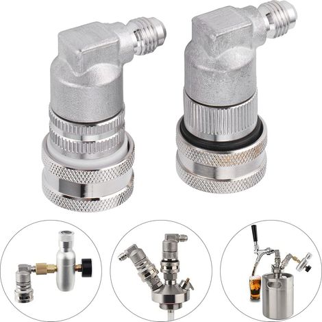 2 pièces MFL1/4 pouces verrouillage à bille déconnexion rapide raccords de fût en acier inoxydable raccord rapide accessoire (1/5)