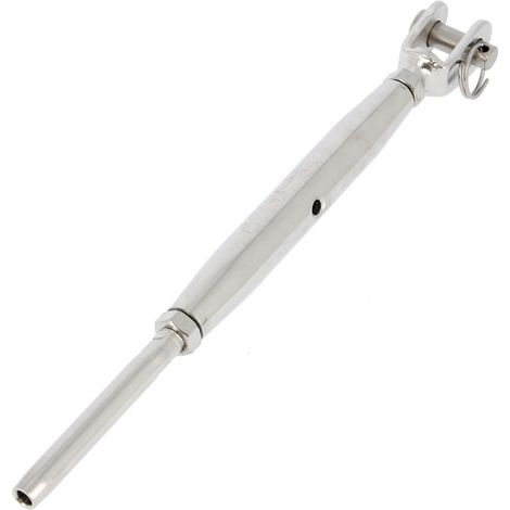 Ridoir à Chape + Embout à Sertir M10 pour Câble Ø 5 Inox A4