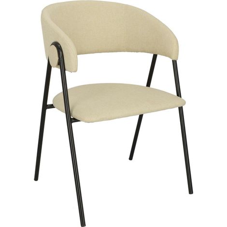 Sedia imbottita minimalista Larisa color beige (1/5)