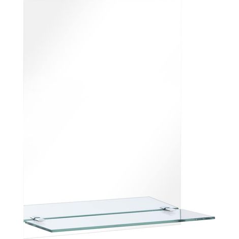 Maison Exclusive - Wandspiegel mit Regal 50×70 cm Hartglas