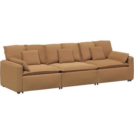 Sofá modular con cojines color beige vidaXL