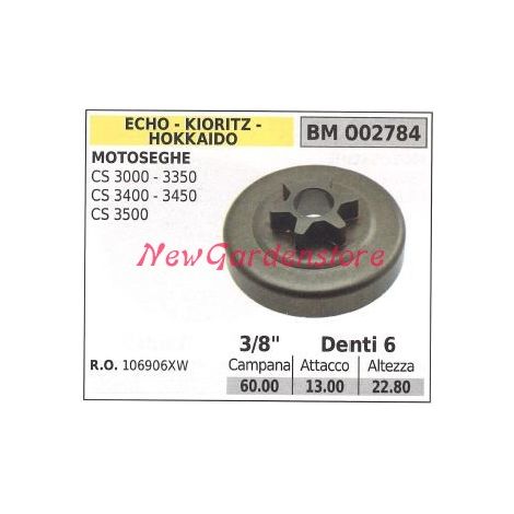 Pignone ECHO motore motosega CS 3000 3350 3400 3450 3500 3/8' denti 6 002784