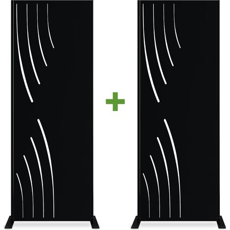 Juego de 2 paneles decorativos VELETA Negro Al.160cm patrones lado izquierdo (1/5)