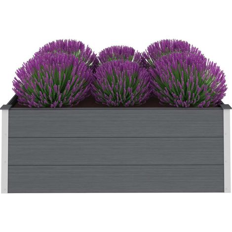 INLIFE Lit surélevé de jardin WPC 150x100x54 cm Gris (1/5)