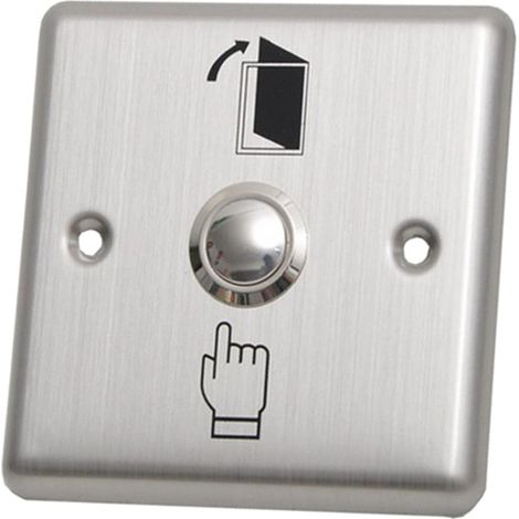 Bouton de Sortie Gâche en Acier Inoxydable Bouton Poussoir de Déverrouillage (1/5)