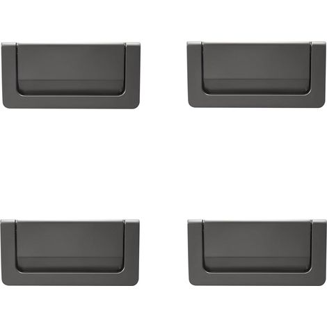 Lot de 4 poignées meuble encastrées, invisibles pour portes (1/5)