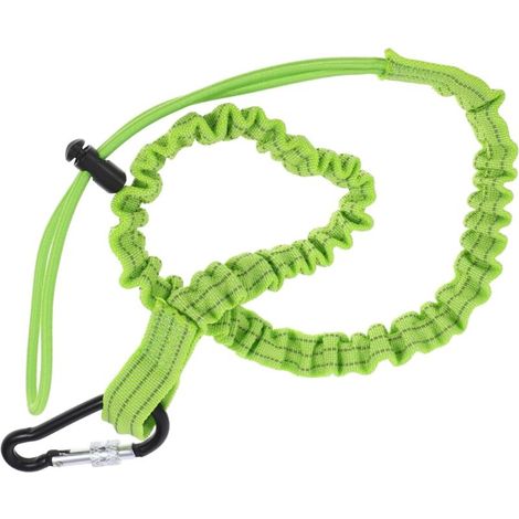 Confezione da 3 cordini retrattili per attrezzi, protezione anticaduta, cordini di sicurezza per attrezzi, cordini retrattili in nylon con moschettone, verde chiaro