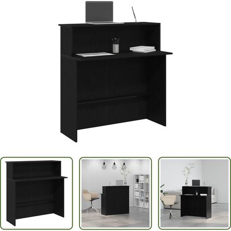 vidaXL Tresen - Empfangstheke Schwarz 100x50x103,5 cm Holzwerkstoff (1/5)