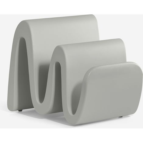 Portariviste di design in polietilene per salotto Wave - Silver