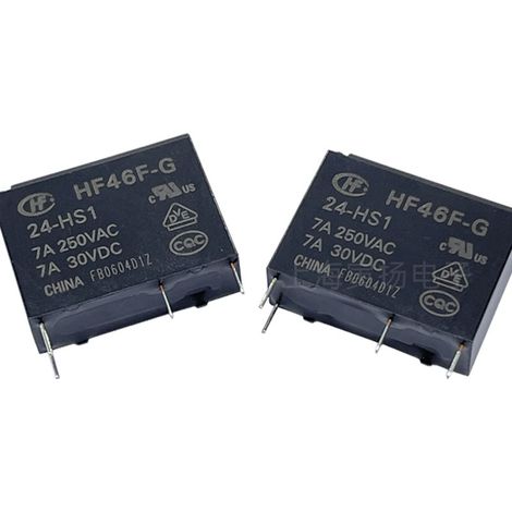 Original Xiamen Hongfa HF Relay HF46F-G/24-HS1 24VDC 7A HF46F-G/24-HS1T