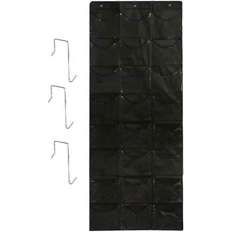 Organisateur/porte-casquettes en feutre pour casquettes de baseball, à suspendre à une porte, 24 poches, sac mural multifonction grande capacité, B (1/5)