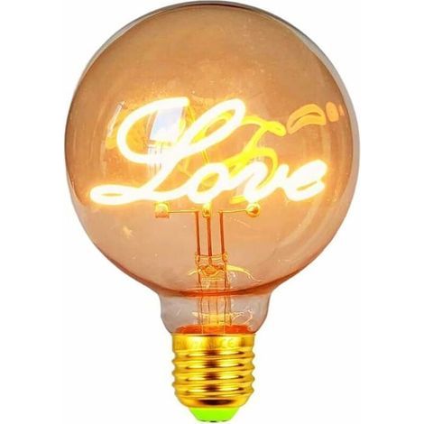 Ampoule Led G95 4W Dimmable 2000Kelvin 220-240V Love Edison Ampoule Dcorative E27 (1/4)