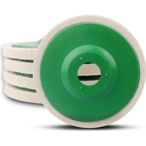 Tampon de polissage,5pcs 115mm DIA meule de polissage pour meuleuse d'angle,Roue de polissage en laine pour l'accessoire de polissage de foreuse(Diamètre du trou : 22 mm, épaisseur : 8 mm) (1/5)