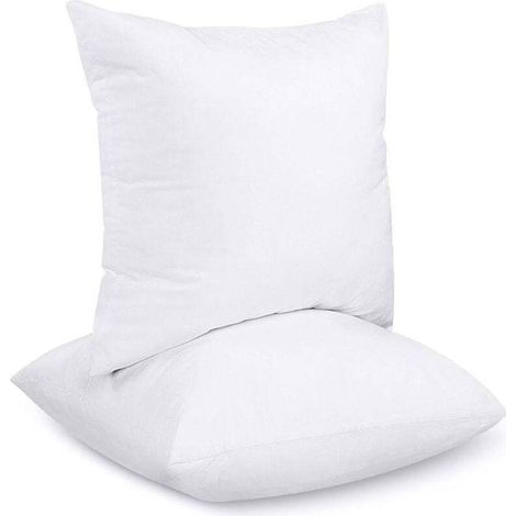 Bedding Coussins de Garnissage 45 x 45 cm (Lot de 2), Coussin à Recouvrir, Oreillers Intérieur, Rembourrage Coussins (Blanc)